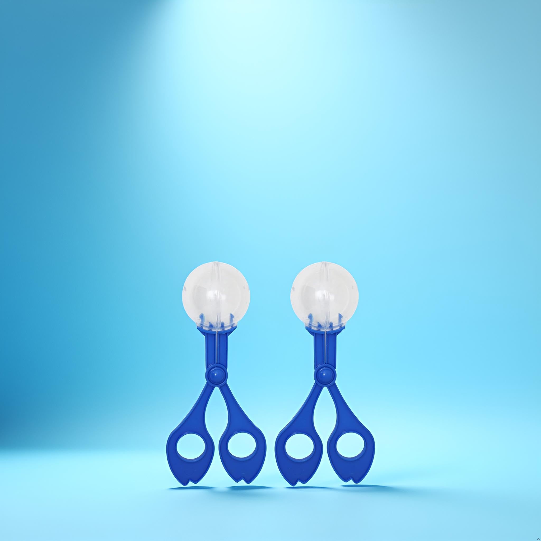 2 Pcs Blue Fine Motor Skill Tool, Hand-Eye Coordination Plastic Scissor Clamp Butterfly Clip - Image 3