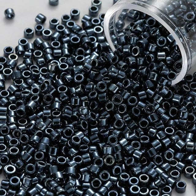 10G/Tube 1200pcs Metallic 2MM Glass Beads Japan Pearls Gold Silver Color Hand Embroidery Luxurious Style-FDB1,1200pcs-tube