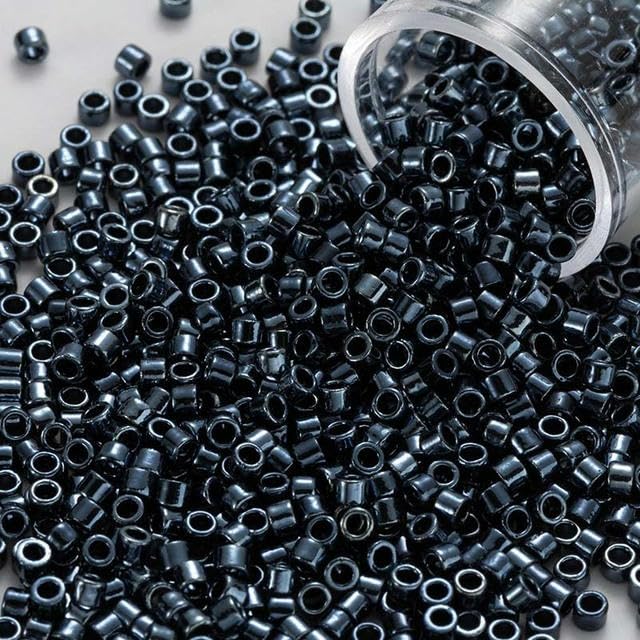 10G/Tube 1200pcs Metallic 2MM Glass Beads Japan Pearls Gold Silver Color Hand Embroidery Luxurious Style-FDB1,1200pcs-tube