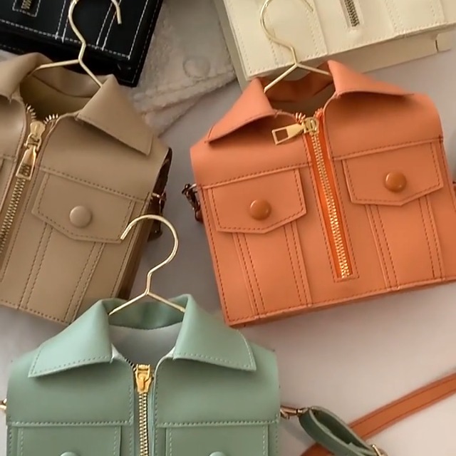 Bolso Satchel Formado Camisa Mujer PU Verde miniatura 7