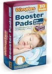 Inspire Dimples Booster Pads, Baby Diaper Doubler with Adhesive - Boosts Diaper Absorbency - No More leaks 30 Count (with Adhesive for Secure Fit) (30 Count)