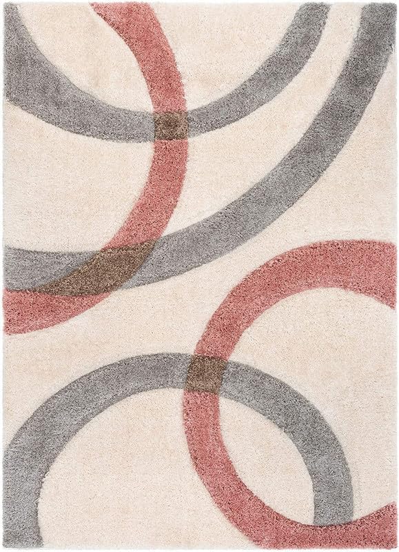 Image of Shaggy Rugs 8X10 FEET Soft and Cozy Carpet for Living Room & Hall, Bedroom, and Kids Room Non-Slip, High Pile, Machine Washable, Perfect for Any Room (Ivory Silver)