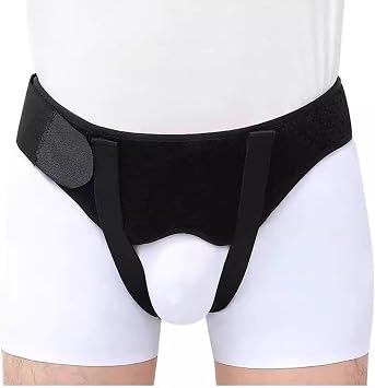 Hernia Belt for Men Hernia Support Truss for Single/Double Inguinal or Sports Hernia, Adjustable Waist Strap, Pain Relief Recovery Strap with 2 Removable Compression Pads Comfortable MaterialS