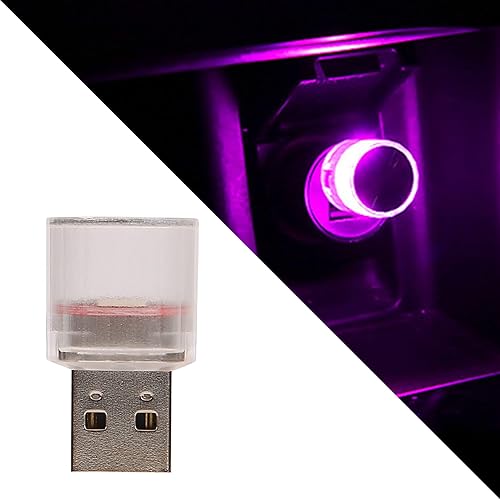 Lámpara de ambiente interior de automóvil con USB, mini luces LED USB universales para decoración del automóvil, luz nocturna LED enchufable, mini