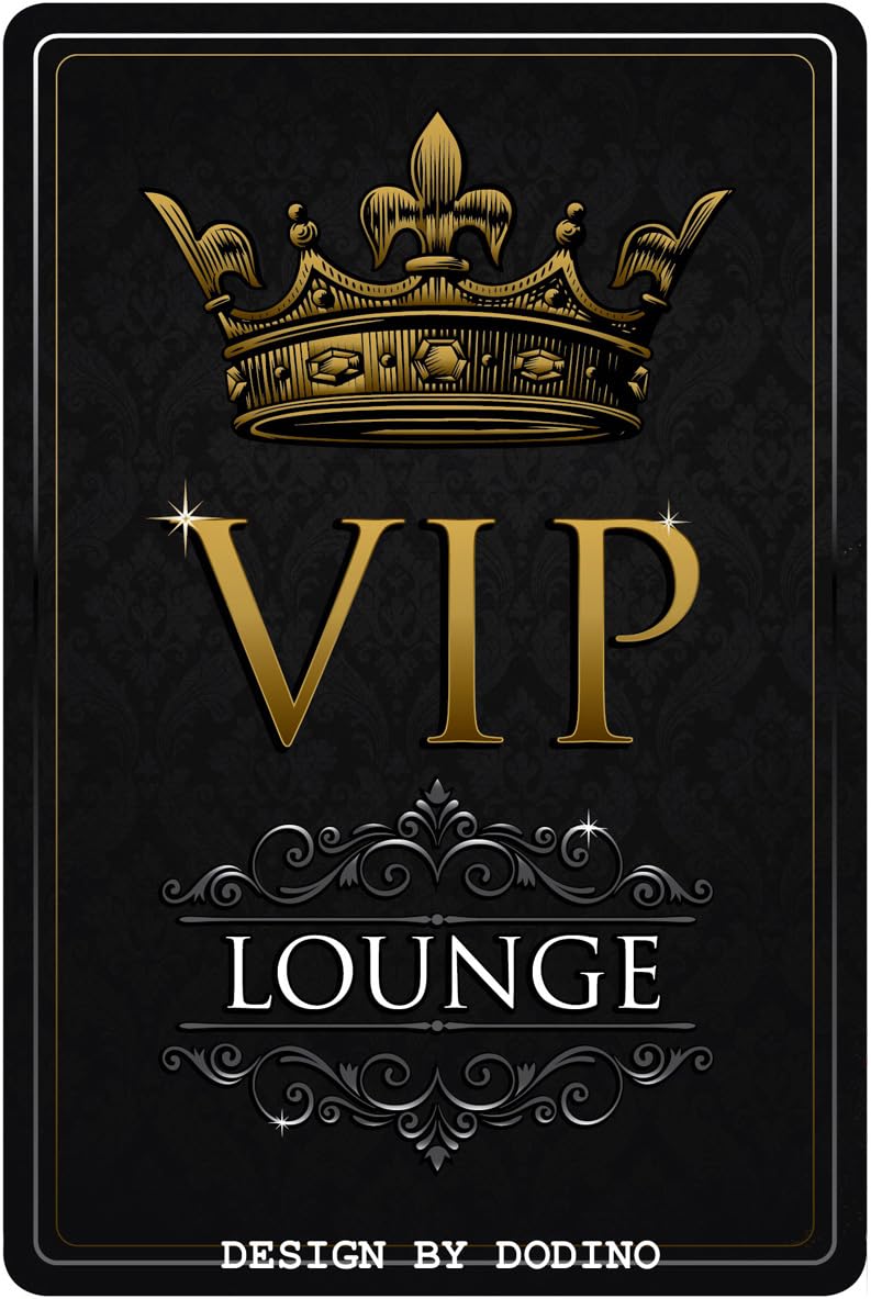 DODINO 20 x 30 cm Tin Signs VIP Lounge Decorative Chill Lounge Sign Garden Metal Signs Vintage Decorative Gift Idea for Special People