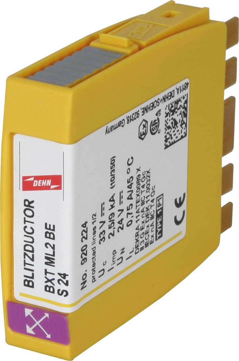 Blitzductor XT-ML2-BE-S-24 Dehn protege automatizaciones contra paradas
