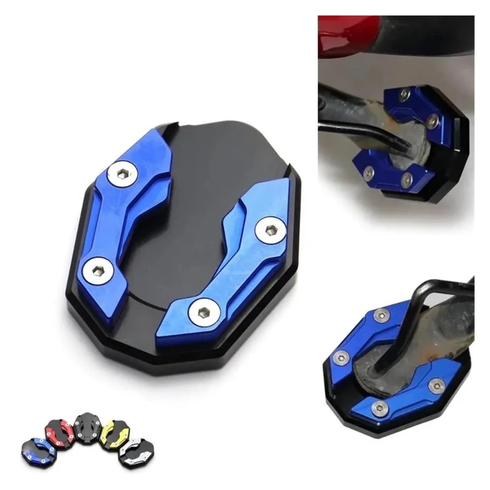 Béquille de moto Extension béquille vélo pour moto support latéral coussinet pied