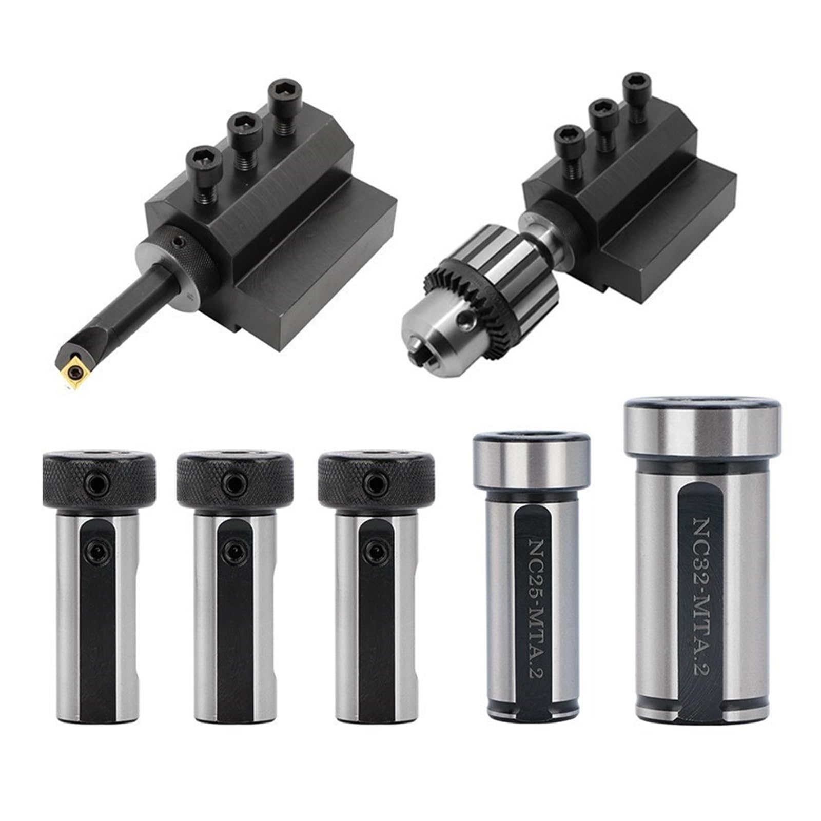 Portaherramientas CNC Torno Buje Agujero interior Arbor Guía auxiliar Manga D32 D40 5-32 mm MT2-MT4 Reducción de vástago cónico(D40-MT4)