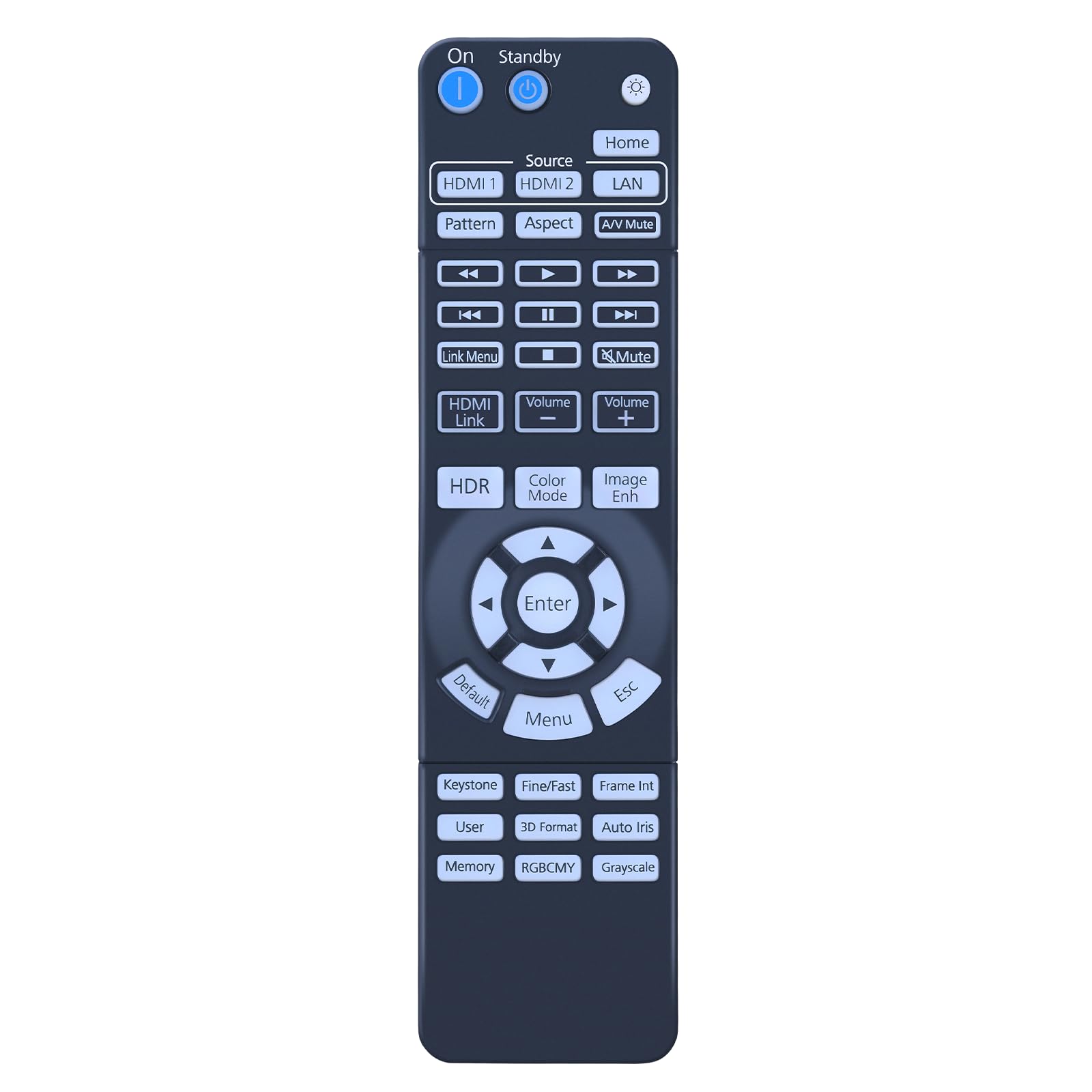 Fernbedienung Geeignet für​ Epson EH-TW7000 EH-TW7100 4K PRO-UHD-Projektor Home Cinema 3800, 3200, 3810, H959A