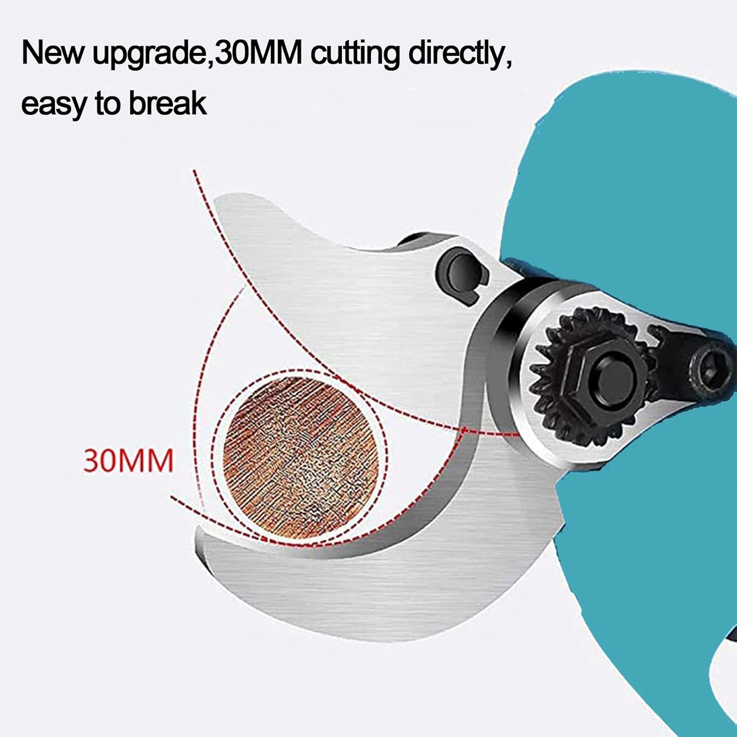 Cordless Electric Pruning Shears,Tree Branch Pruner,Electric Pruning Shears,Electric Scissors,Cutting Diameter 30mm with Lithium Batteries,Garden Tree Trimmer,2*Battery