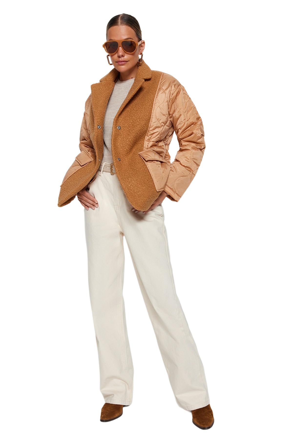 Trendyol Damen Gerade Plus Size Mäntel