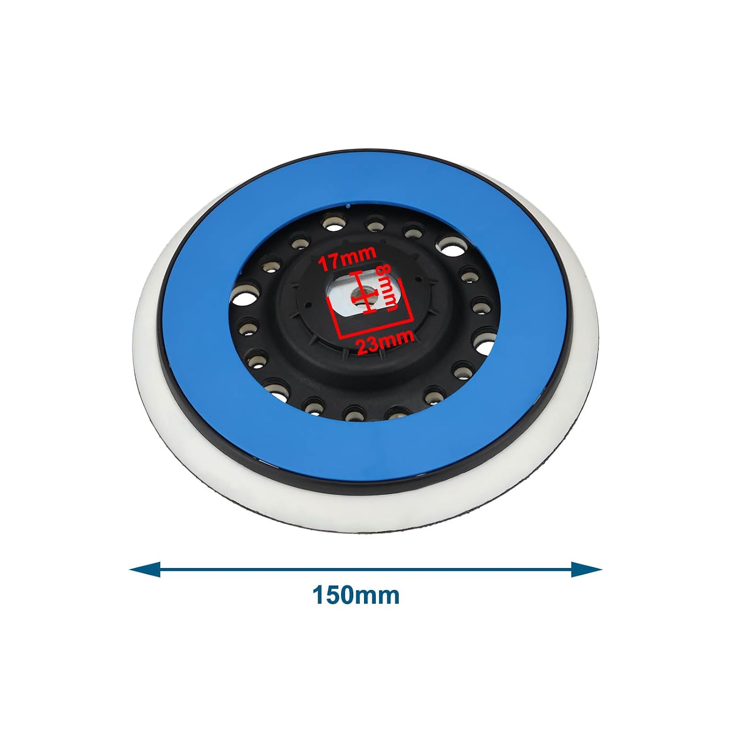 150 mm Backing Pad M8 Bolt Included Compatible with Rupes Bigfoot Compatible with LHR21 ES,Compatible with Mark 2,3 Sanding Pad for Polishing Machines Hard