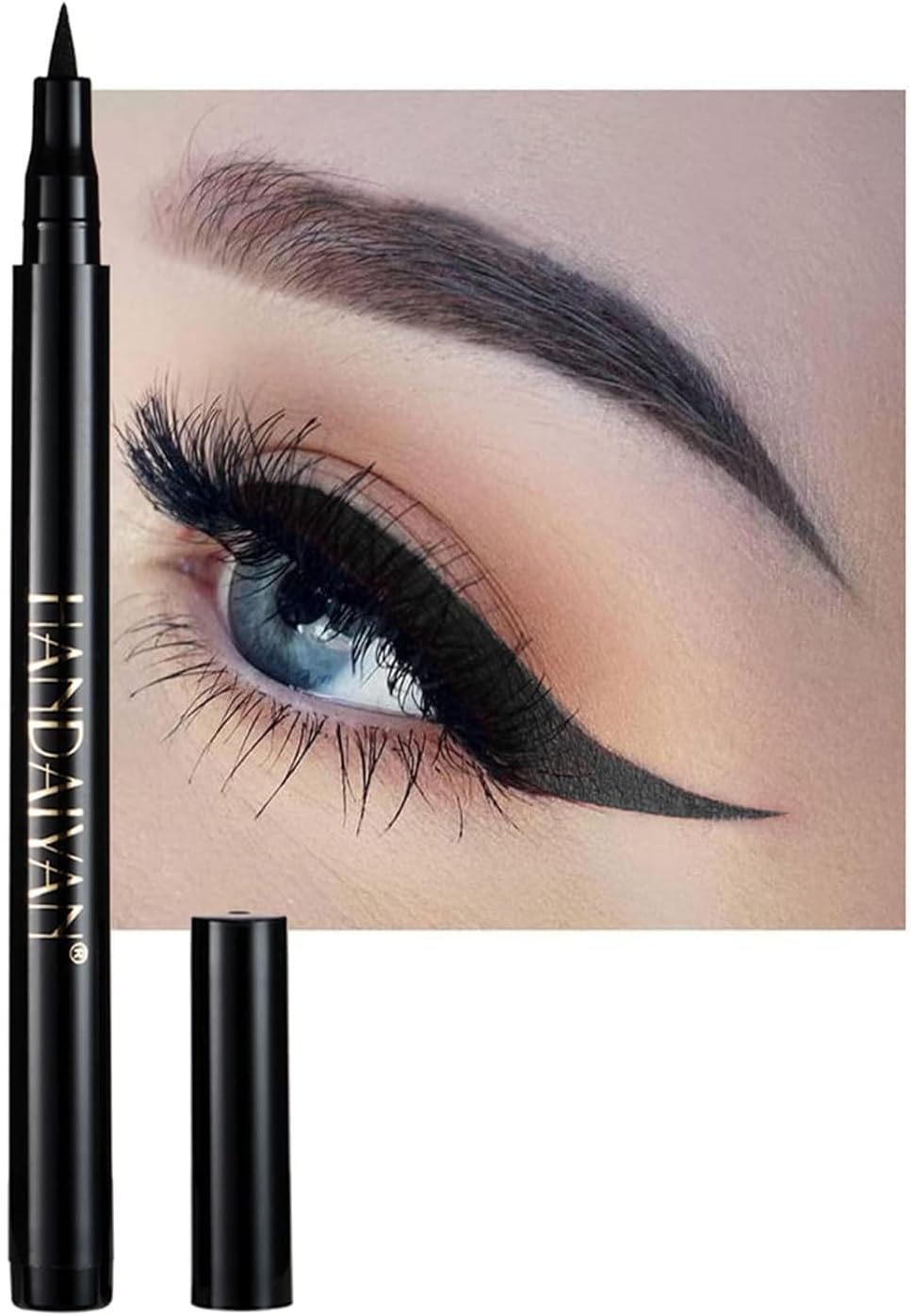 Liquid Matte Eyeliner, Rainbow ColorfulNeon Eyeliner Pencil Pigmented Waterproof Smudgeproof Long Lasting Gel Eye Liner Pen Christmas Halloween Makeup Gift Kit for Women (Black#12)