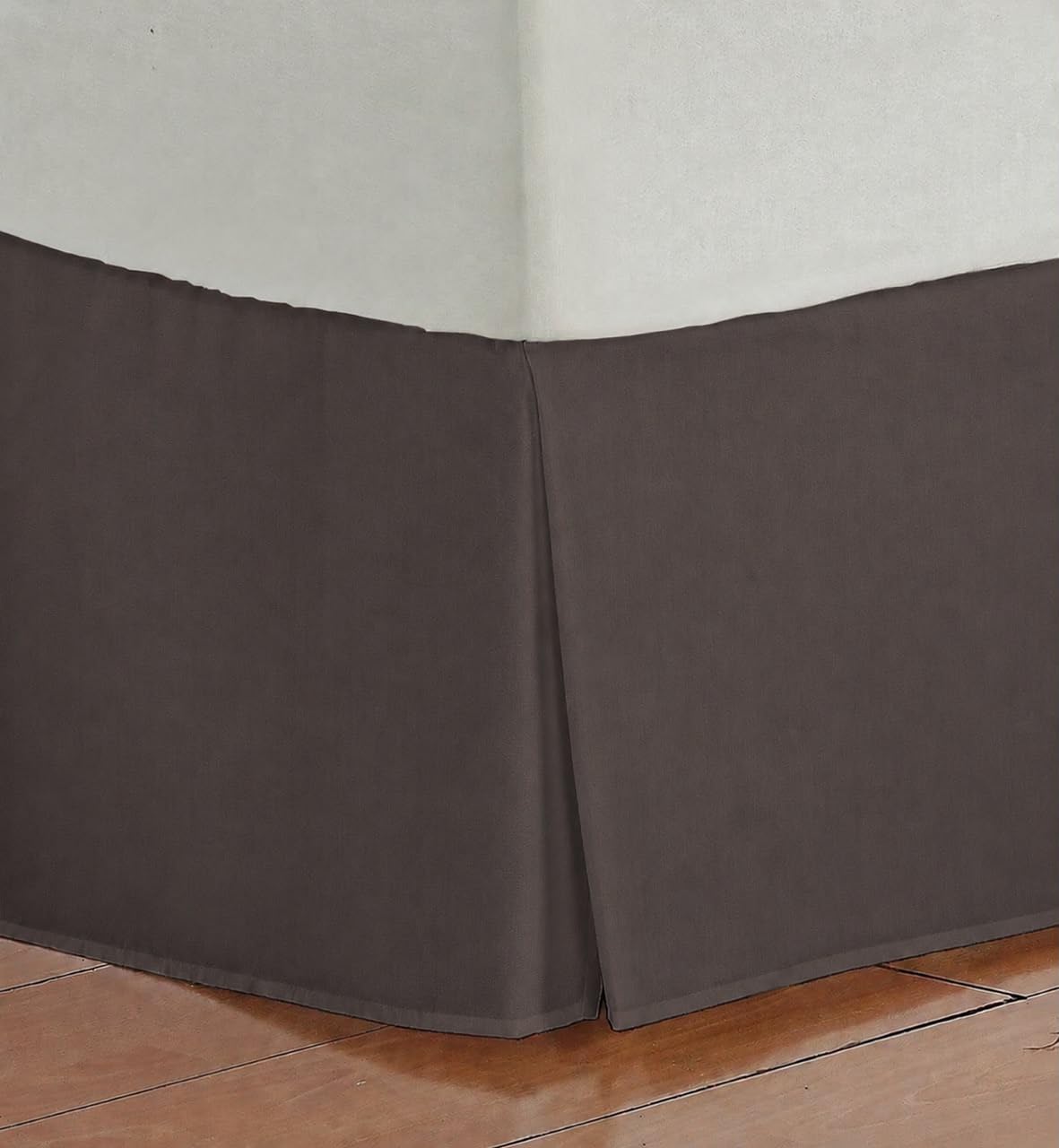 Box Pleated Base Valance Sheet, 200 Thread Count 16"/40cm Extra Deep Base Valance Bed Sheet, 100% Cotton Non Iron Easy Care Luxury Platform Bed Skirt Valance Sheet (Grey, Double) โ image 1