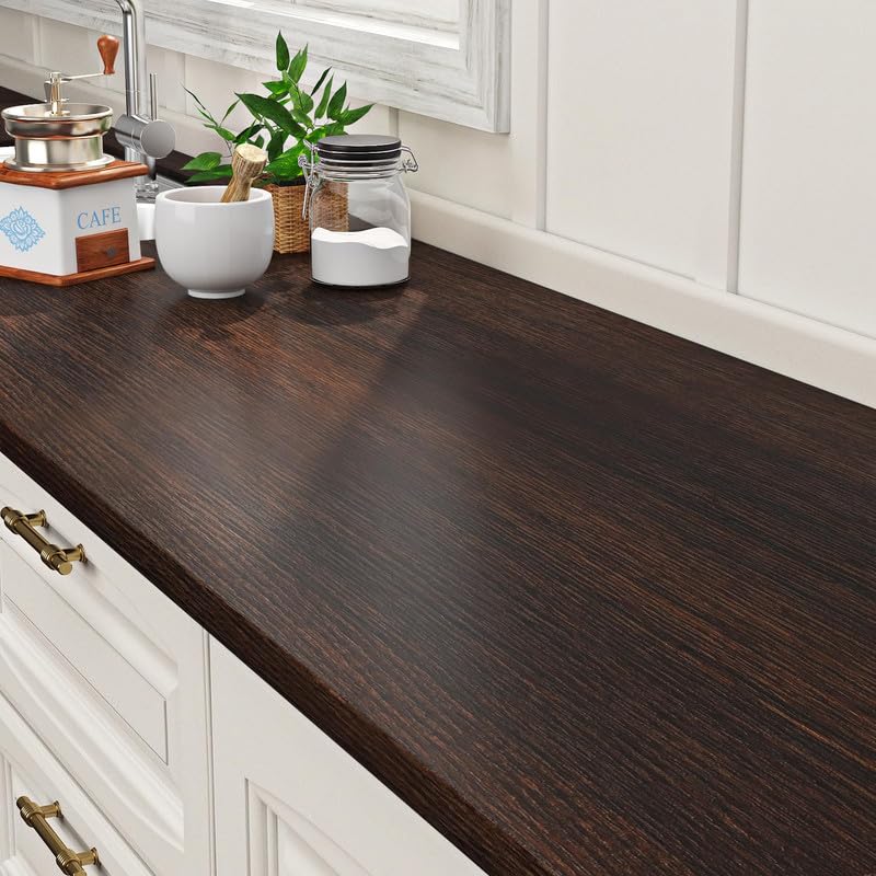 Image of Vinyl Furnituer Wallpaper Wood Door,DIY Vinyl,Almirah, Shelf Liner,Kitchen Cabinets Wallpaper | 2 Feet X 3 Feet- Wooden self Adhesive wall Paper