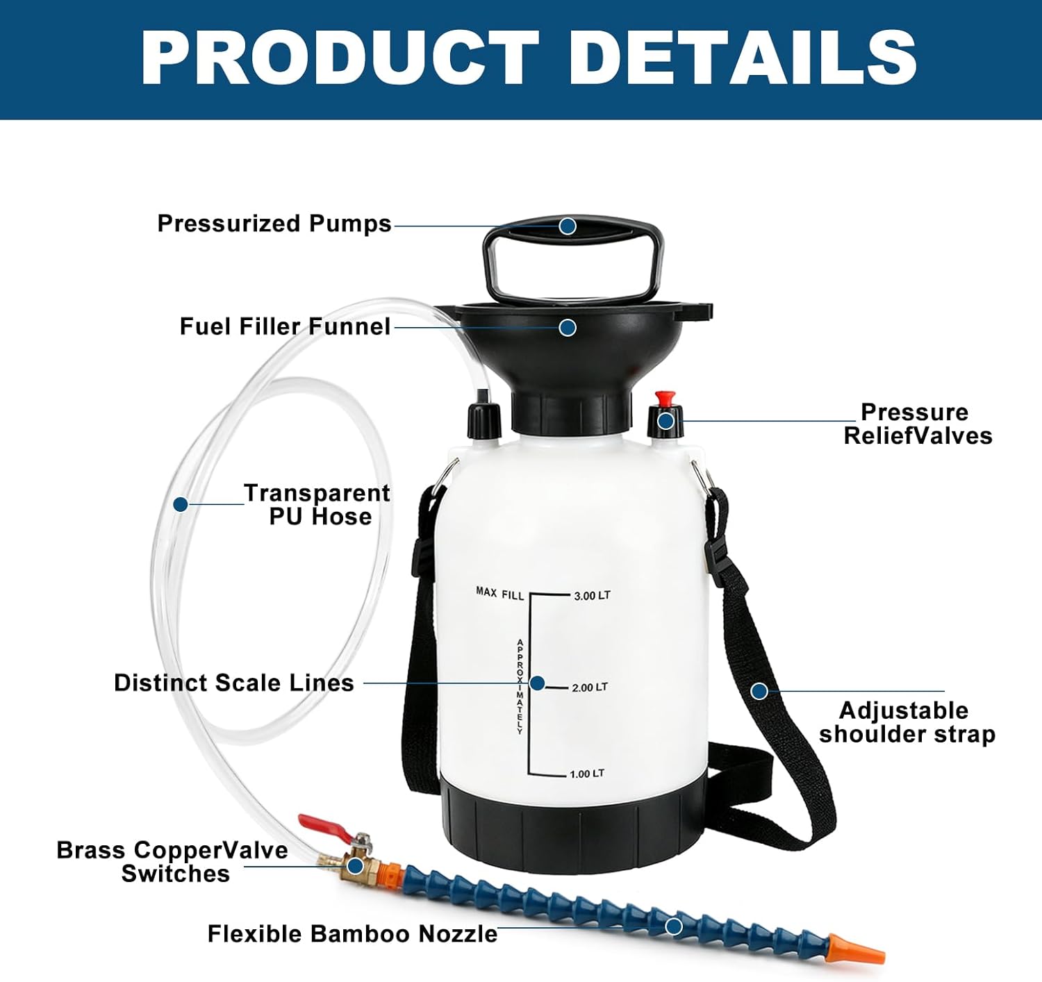 3L Transmission Fluid Pump, Car Transmission Fluid Hand Pump, Transmission Oil Pump, for Automotive Trucks Marine Engines, Teflon Tape & Gloves.