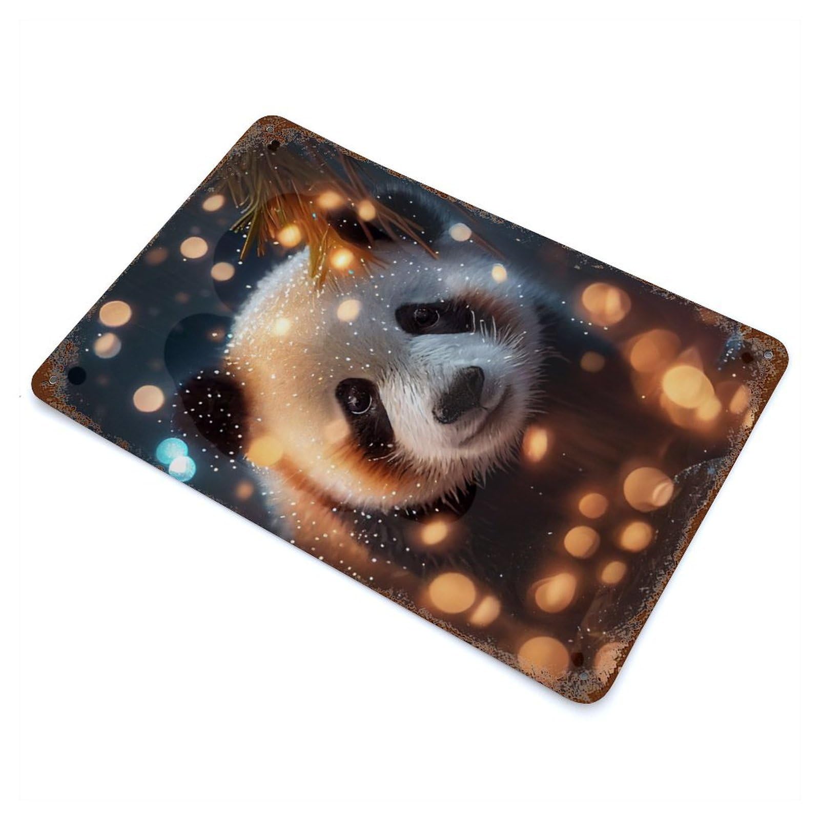 Panda Lighting Vintage Metal Tin Sign 11.8"x7.9", for Cafe, Home Bar And Lounge Decor, Vintage Wall Decor