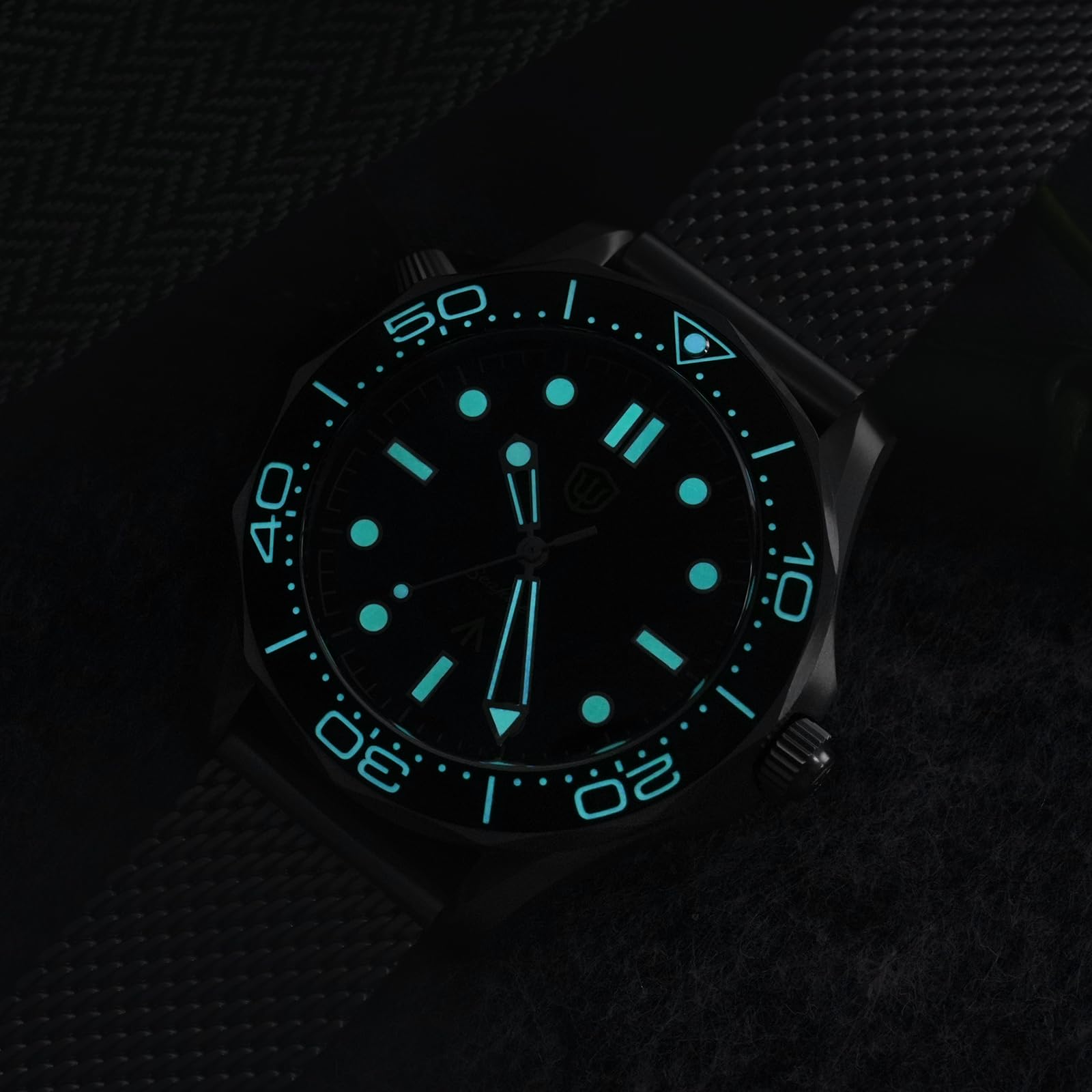 watchdives WD007Q V2 42 mm Titanium NTTD zegarek do nurkowania, Japonia VH31 Sweep Second zegarek kwarcowy, zakrzywione szkło szafirowe zegarek na rękę 200 m wodoszczelny zegarek