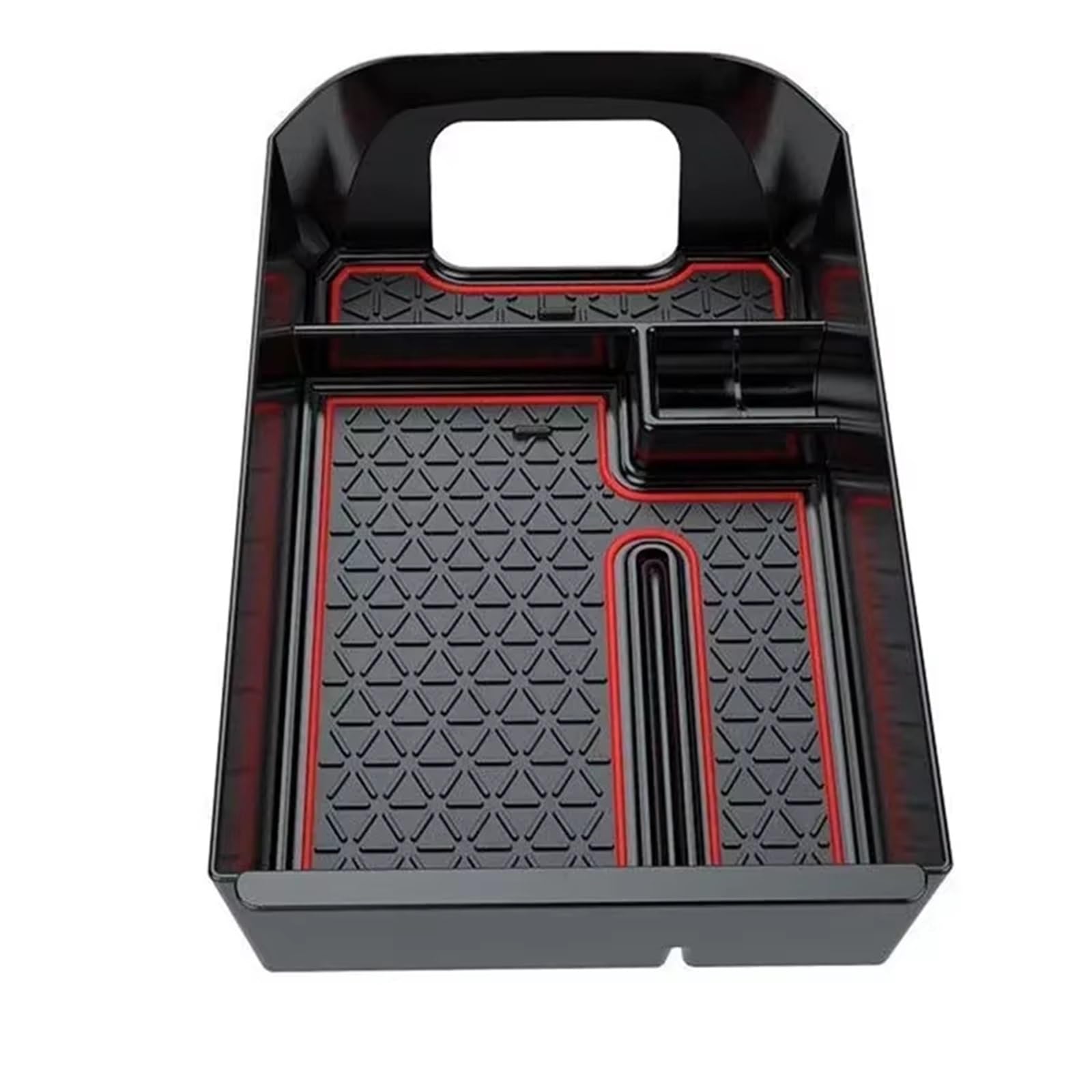 HNDZCYSMGS Boot Organiser Compatible With Toyota For RAV4 2019 2021 2022 2023 Central Storage Box Armrest Glove Holder Plate Car Container Organizer Car Accessories(Red)