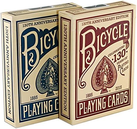 Bicycle 130th ANNIVERSARY EDITION Red & Blue Playing Cards 2 Deck Set
