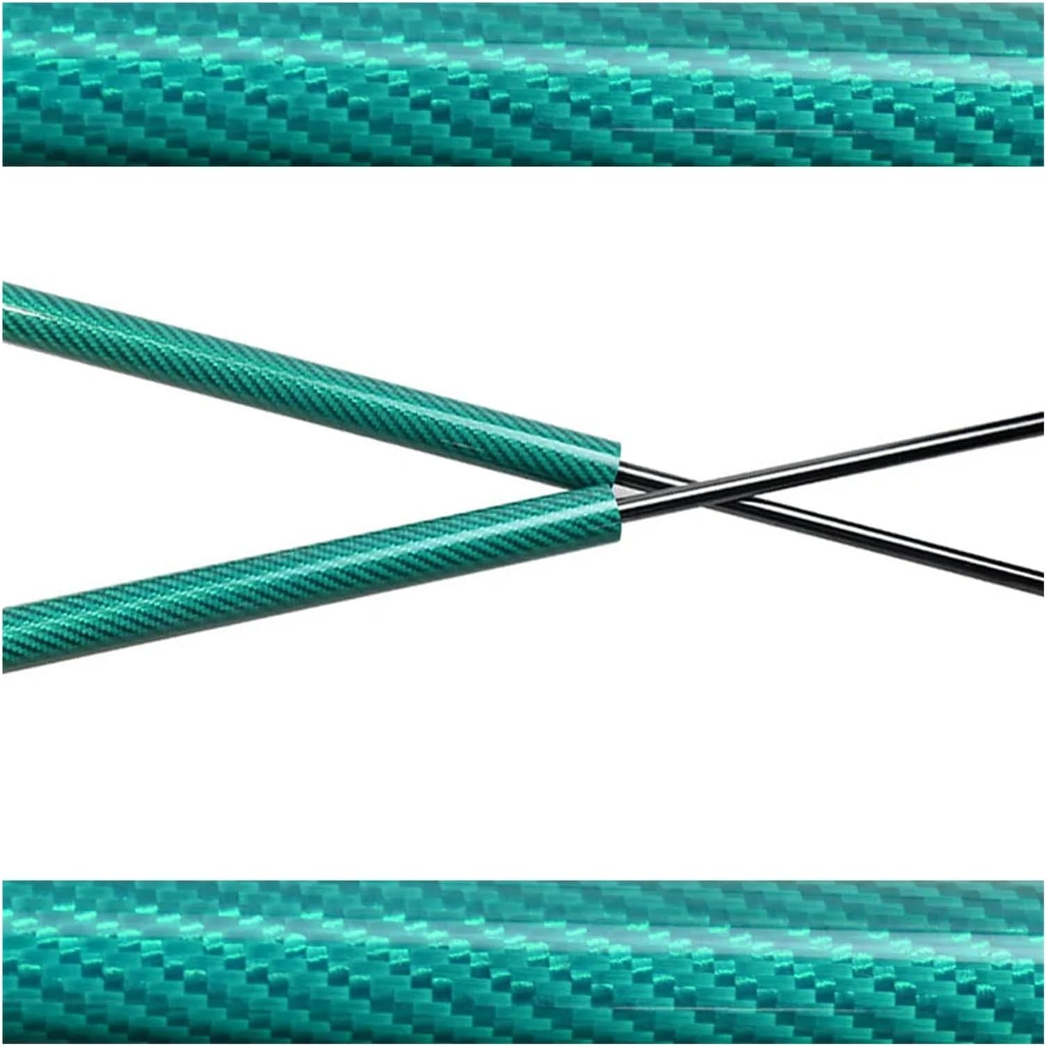 Hood Struts Compatible With Toyota Innova Zenix 3rd AG10 2023 2024 2025 Bonnet Modify Gas Spring Lift Support Shock Absorber Damper Prop Rod(Green carbon fiber)