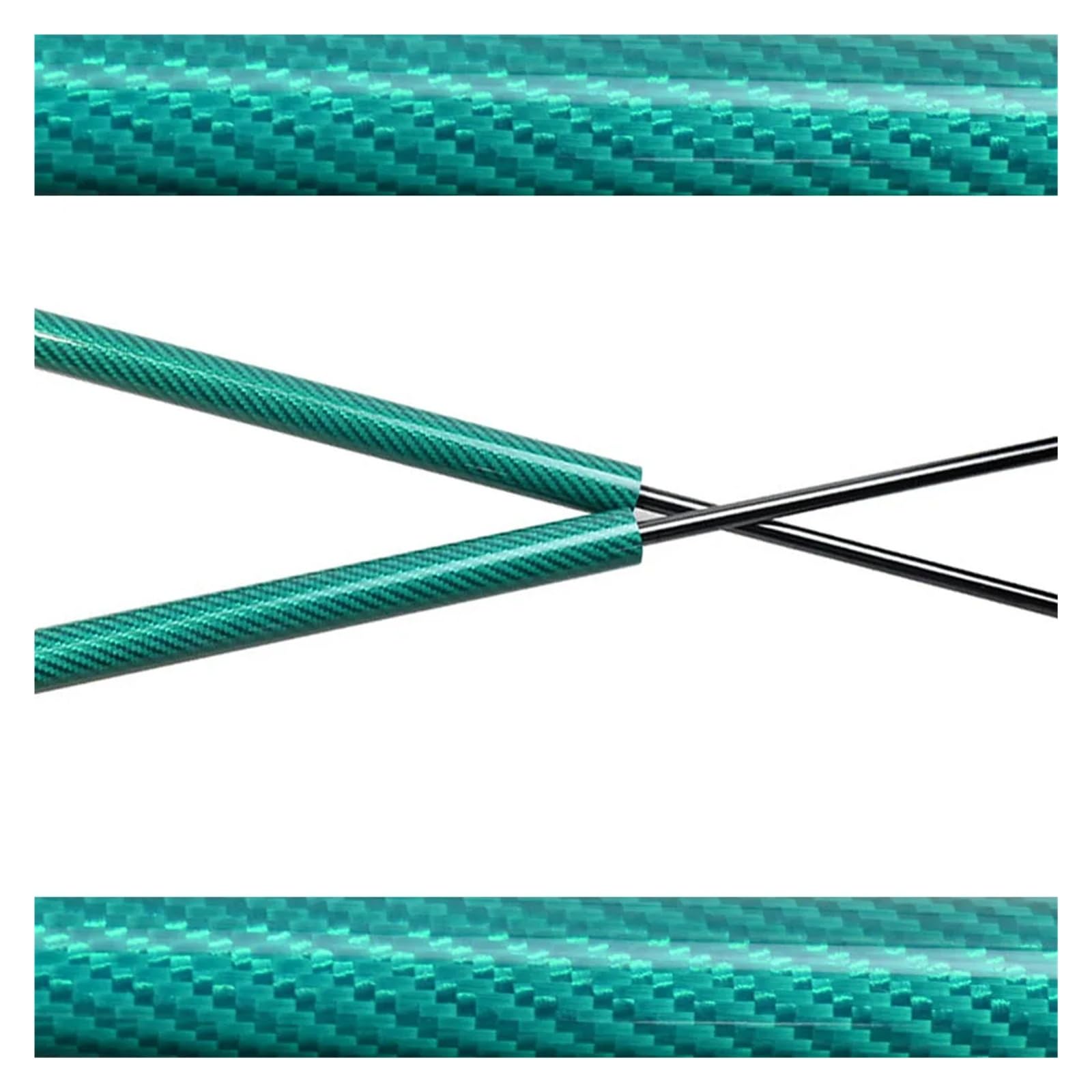 Hood Struts Compatible With Toyota Innova Zenix 3rd AG10 2023 2024 2025 Bonnet Modify Gas Spring Lift Support Shock Absorber Damper Prop Rod(Green carbon fiber)