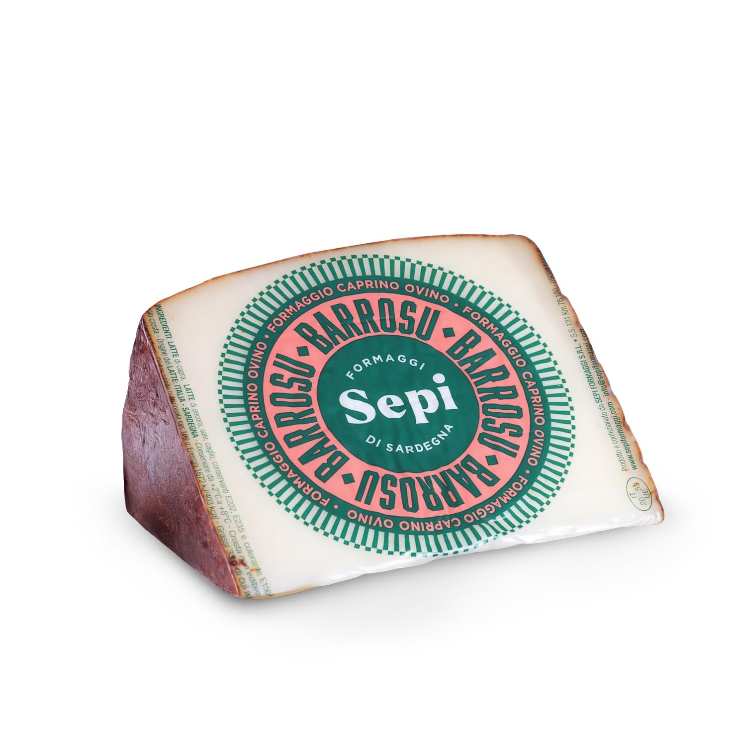 1 x 2,8 kg - Barrosu - Formaggio Misto Pecorino e Caprino - Forma Intera 2,8 kg - Prodotto a Marrubiu - Prodotto Tipico Sardo - Sepi
