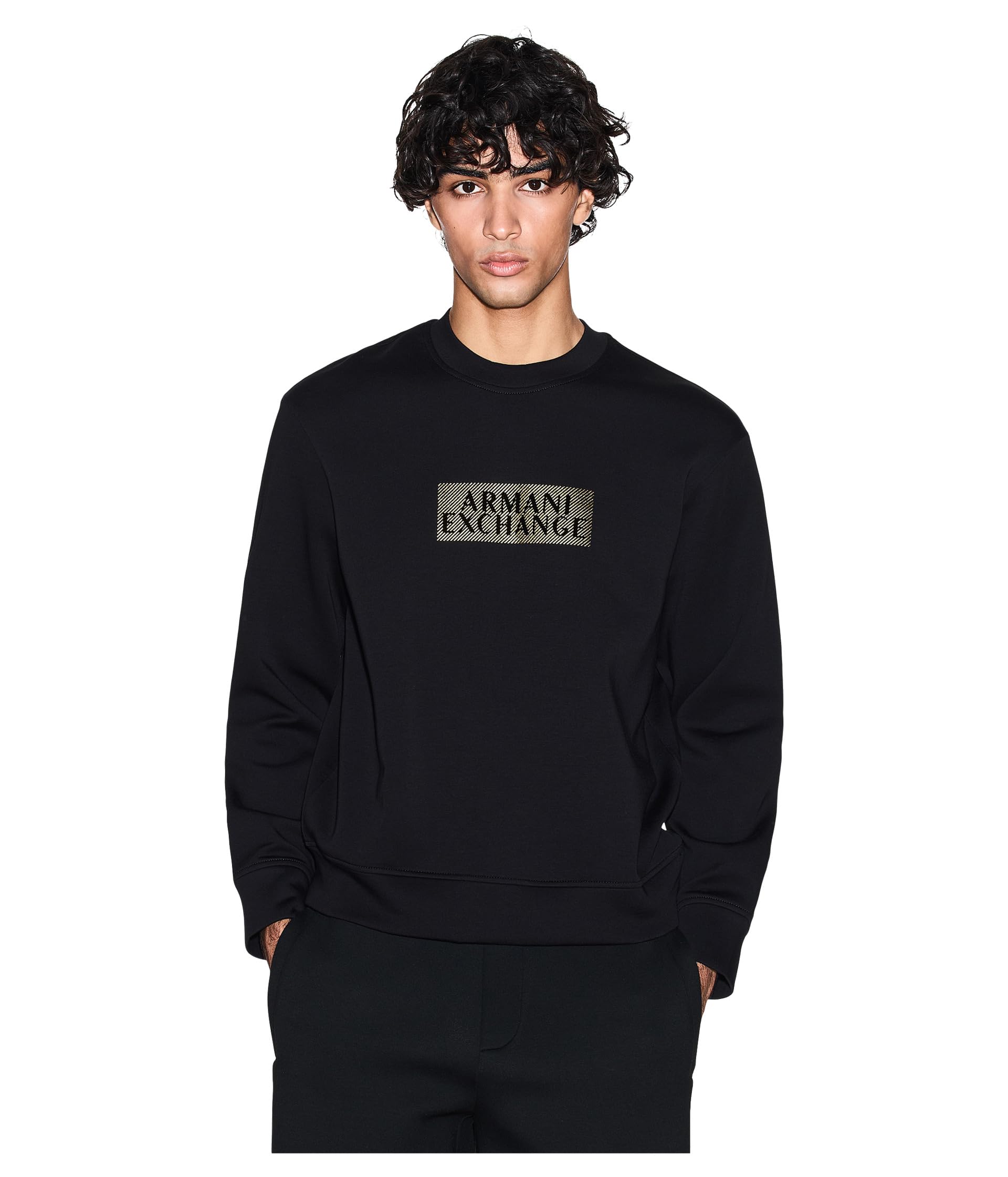 Armani Exchange Men's Black Crew Sweatshirt in Size 2XL, Sports Direct