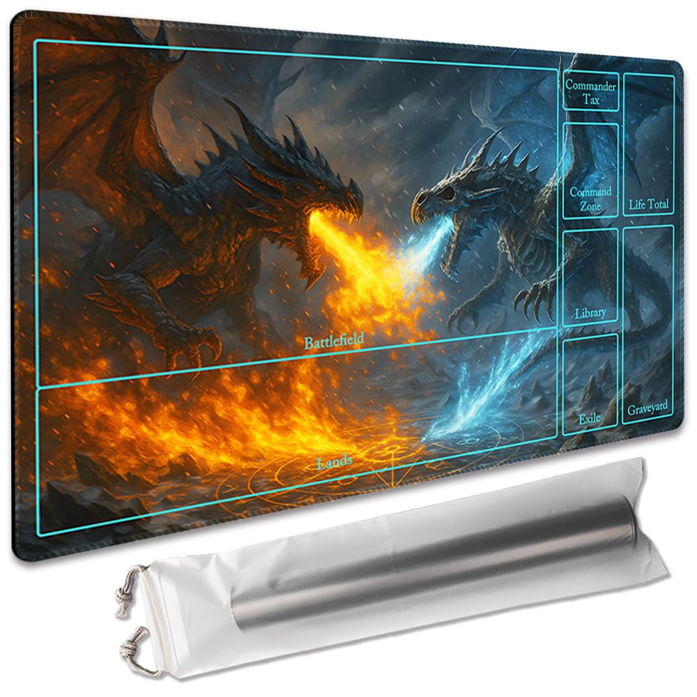 Board Game 14x24in MTG Playmat Compatible for OCG CCG RPG TCG Playmats (Zone-The Battle of Fire and Ice) โ image 1