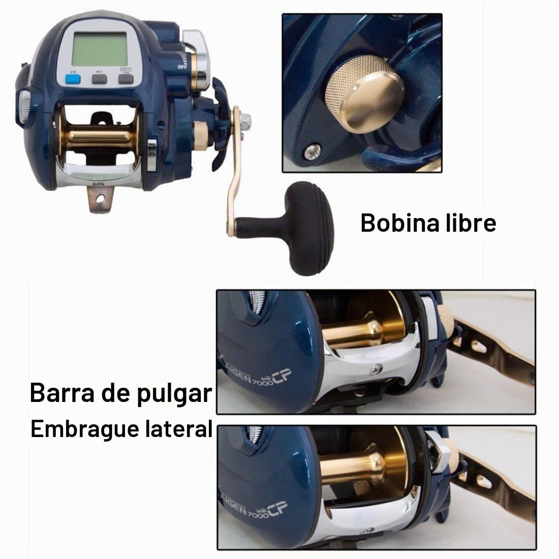 Banax Kaigen 7000CP Carrete eléctrico Big Game Jigging Carretes de Pesca EZ Dial -Versión Coreana-