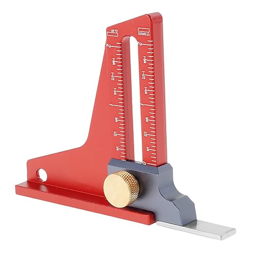 Woodworking Height Gauge, Precision CNC-Machined Depth Measuring Tool, Anodized Aluminum