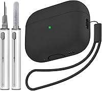 Vista 30 de Compatible con Airpods Pro 2 Case, Funda Protectora de Piel de Silicona Suave con Kit de Limpieza y Cordón Compatible para AirPod Pro de 2ª