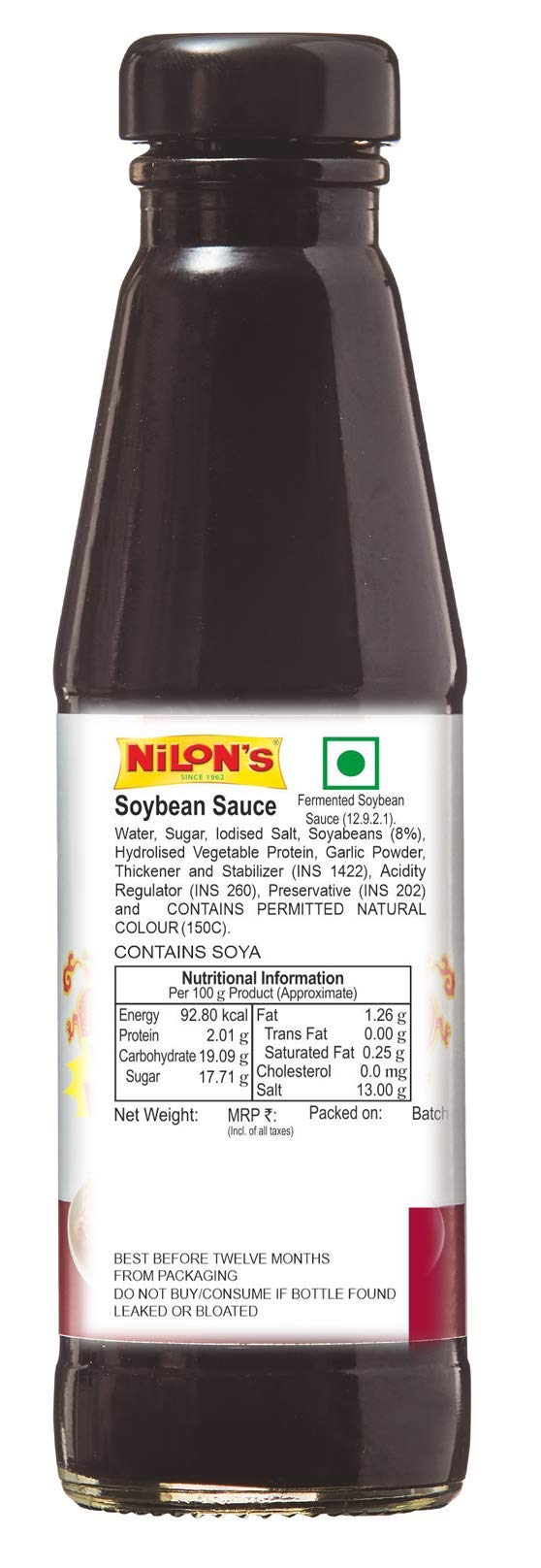 NILON'S Sauces Green Chilli, RED Chilli, SOYA Sauce, Plain Vinegar