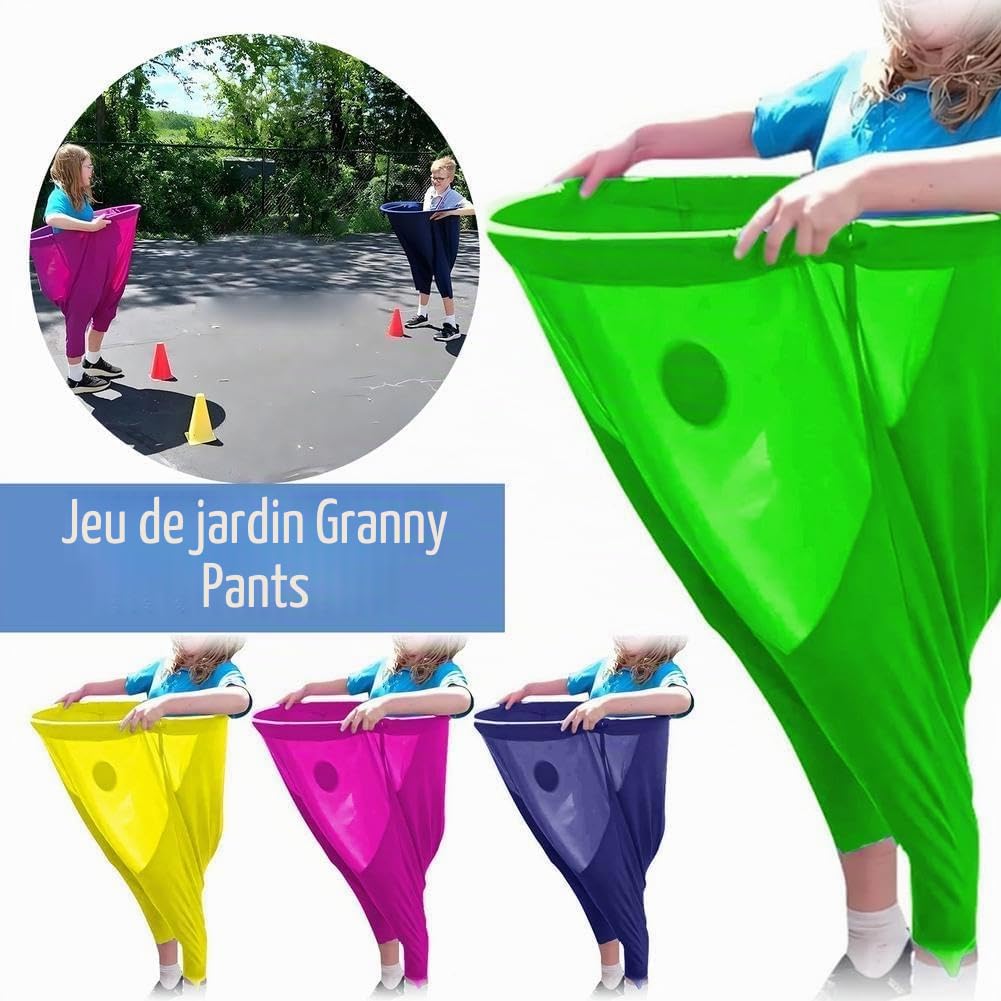 Pantalon de jeu de grand-mère portable, pantalon de jeu amusant et géant extensible avec 4 balles rebondissantes, pantalon de grand-mère pour fête de famille, soirée de jeux
