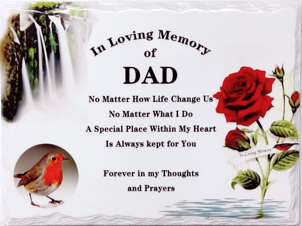 In Memoriam Tile Plaque (small) - In loving memory of DAD