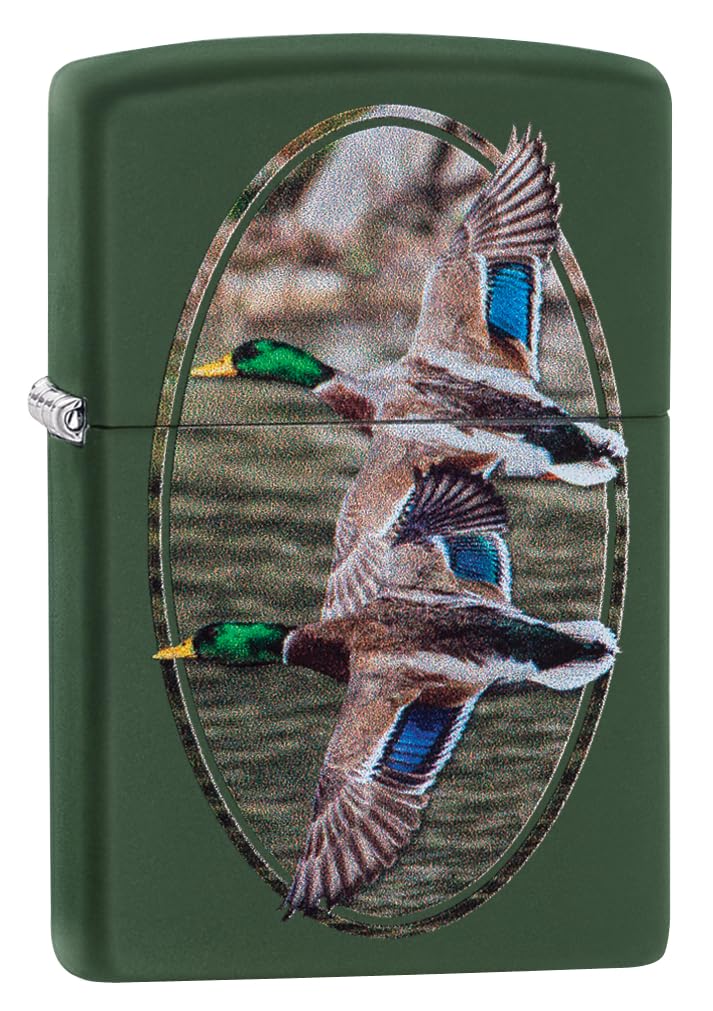 Briquet tempête rechargeable Zippo canards volants design coupe-vent avec boîte