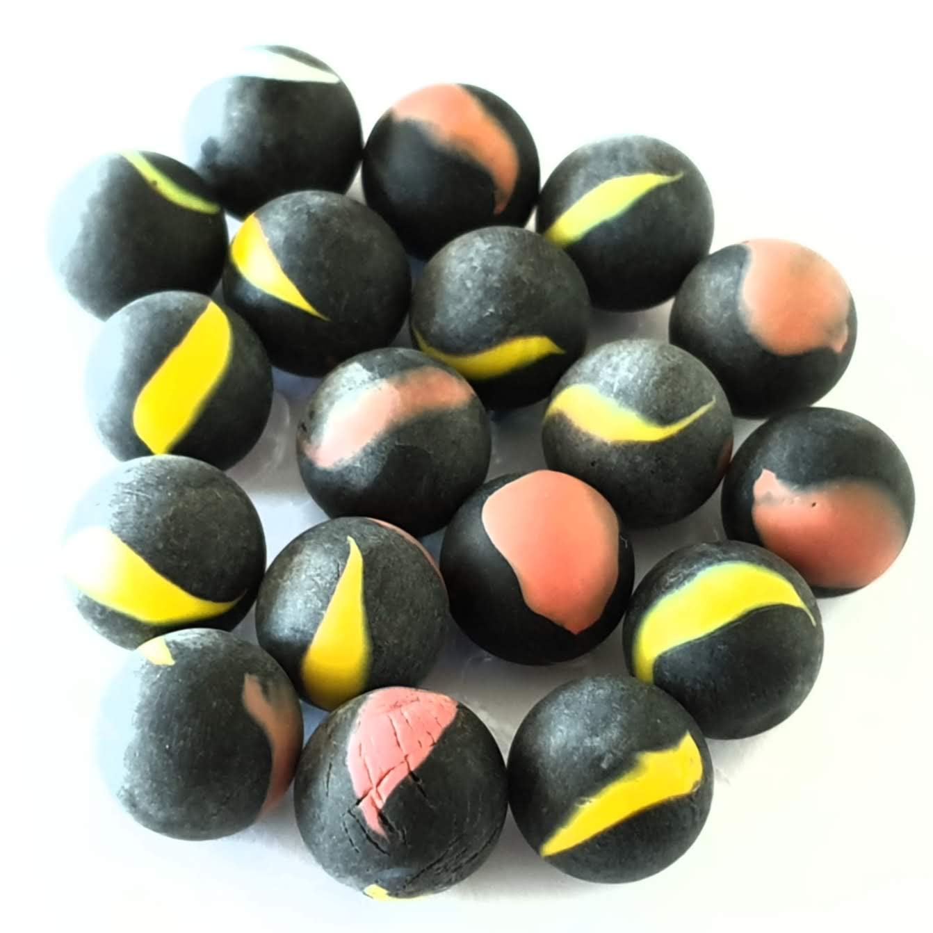 mesbilles - 25 Billes Clown - Bille en Verre 16 mm
