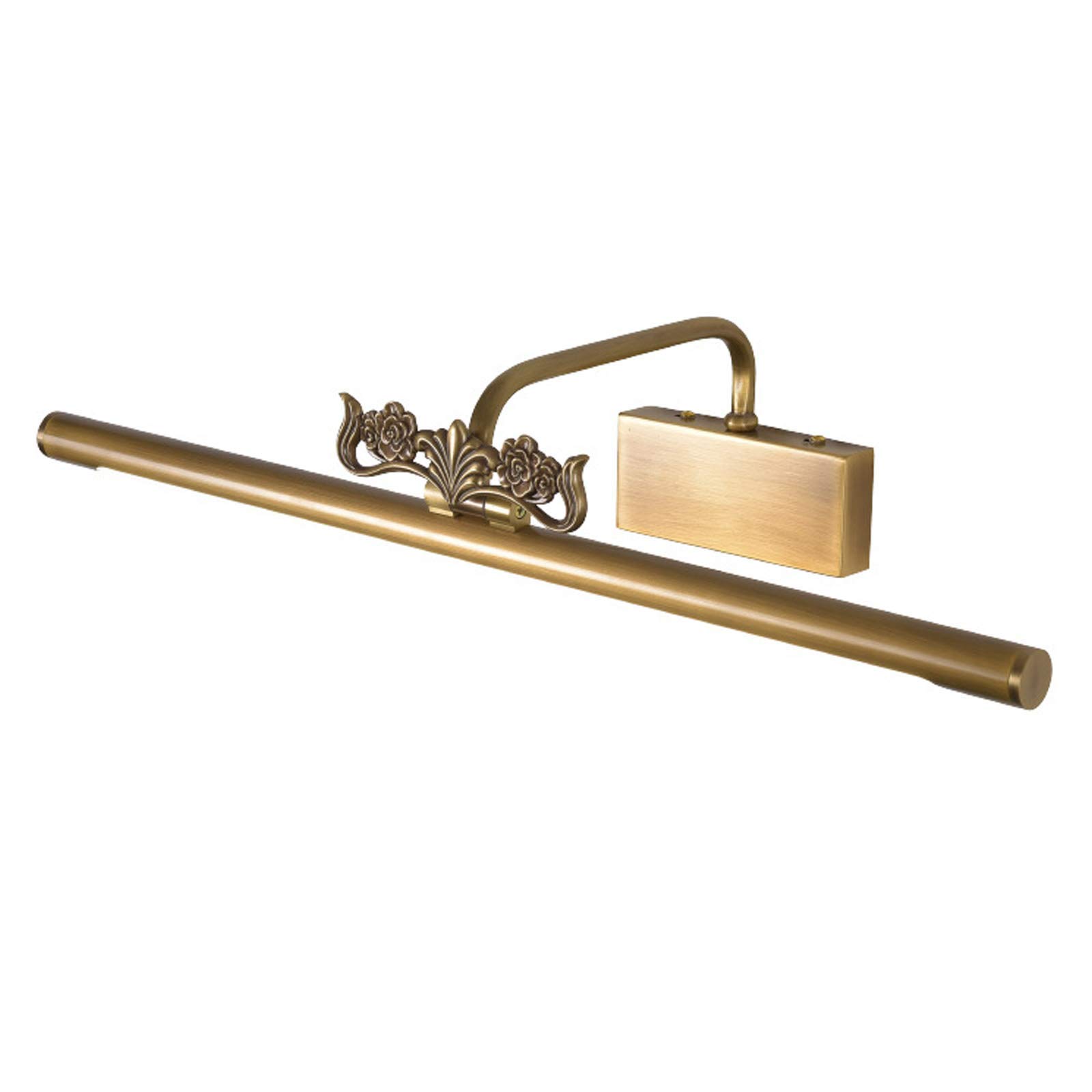 Lampy do lustra łazienkowego w stylu vintage, przednie światło lustra w stylu retro, brązowe światło do obrazu z obrotową głowicą lampy, 4000K neutralna biel, lampy do szafek lustrzanych do