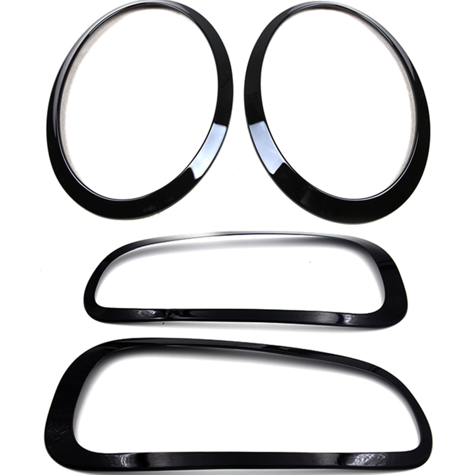 Scheinwerfer-Einfassungen Für Mini Clubman F54 - Glänzend Schwarze Abdeckleisten