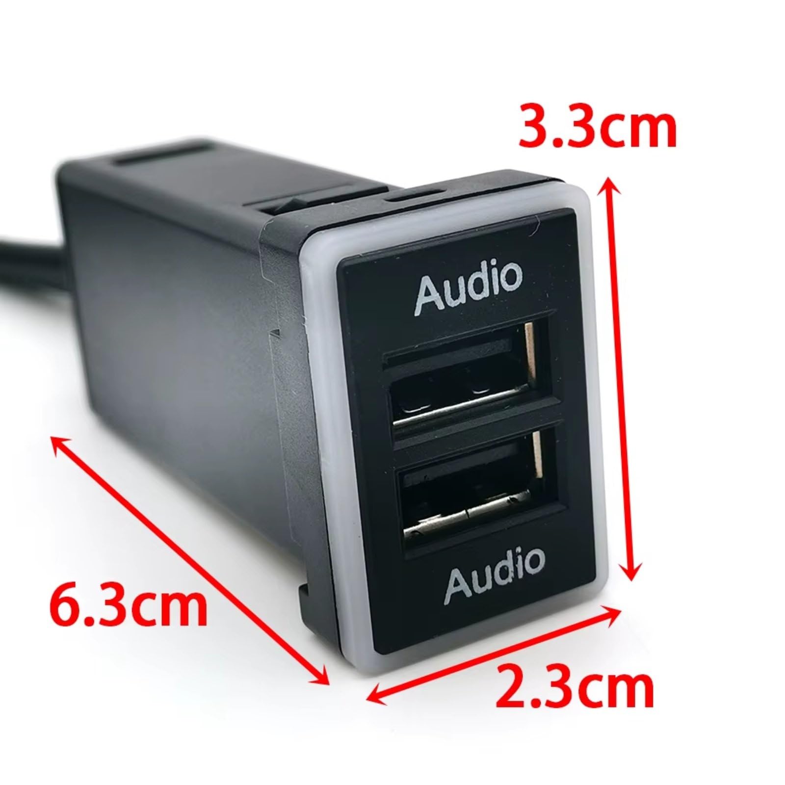 Consola USB AUX Compatible Con Toyota Para Camry Para Prius Coche Audio Dual U-disk Flash Socket Adaptador Puerto Reproducción Música Puerto USB