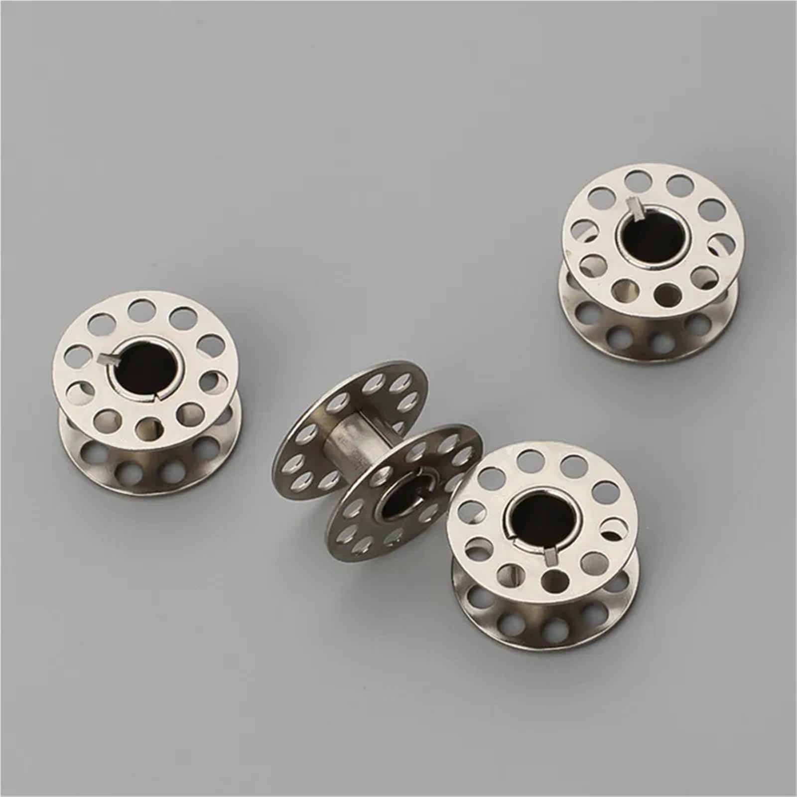bobinas de maquina de coser Caja de bobina vacía Metal for accesorios for máquinas coser industriales, herramienta bordado carrete(20Pcs B Industrial)