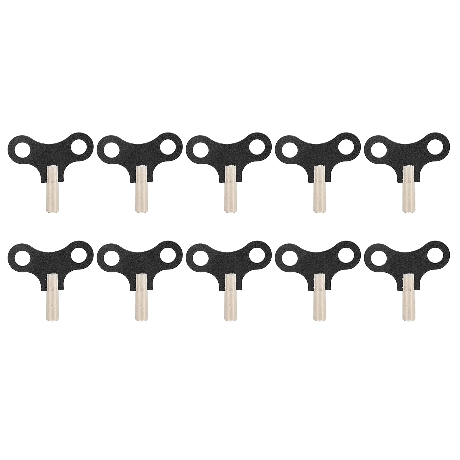 Jelquix #011 10Pcs Clock Winding Key Steel Anti-Slip Handle Professional Tool For Clock Repairing Suitable For Old Mechanical Desk Clocks