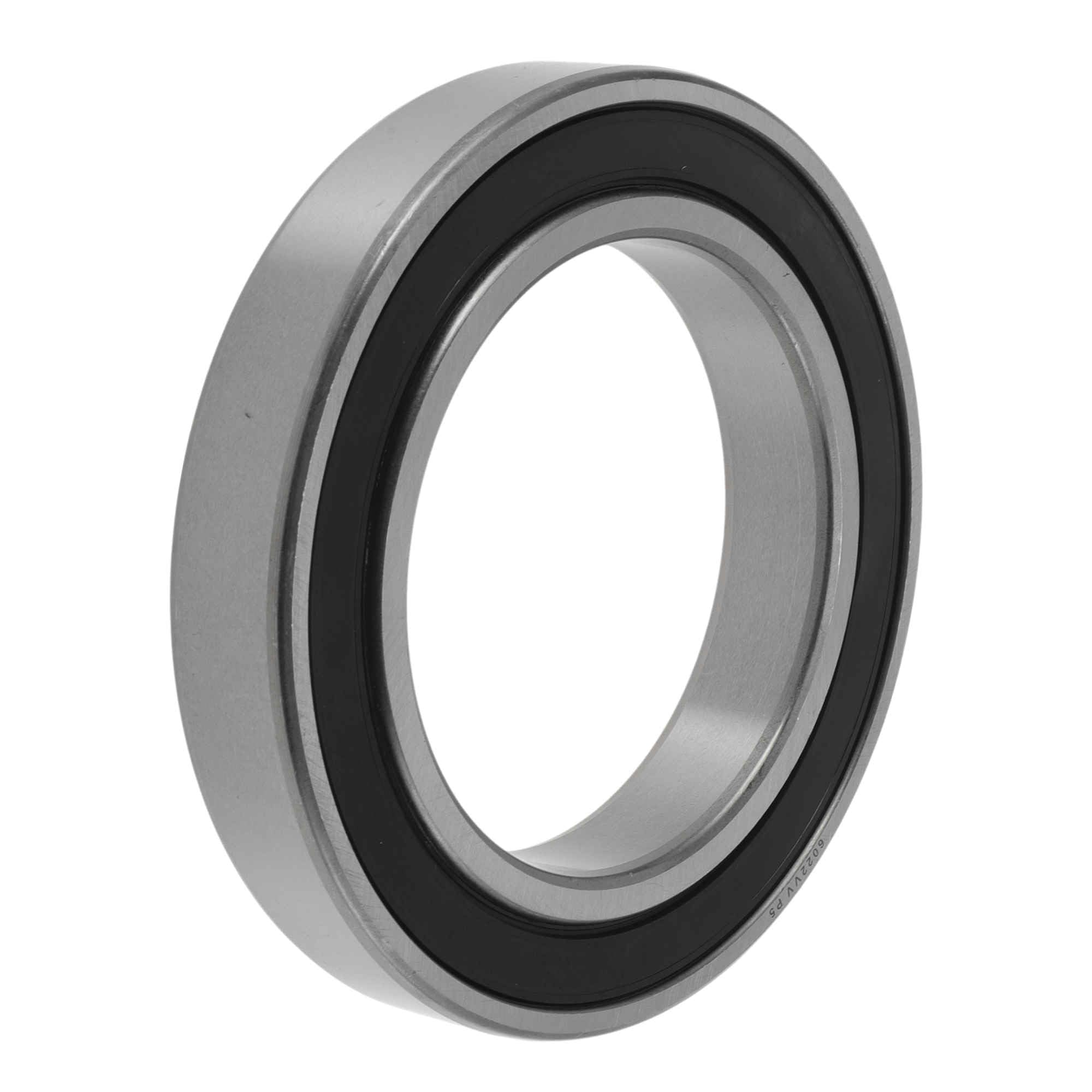 A ABSOPRO Cuscinetti a sfera a gola profonda 6022VV 110x170x28mm / 4.33"x6.69"x1.1" P5 Doppia guarnizione in gomma Cuscinetti lubrificati 1 pezzo Ruota universale per auto Argento Nero