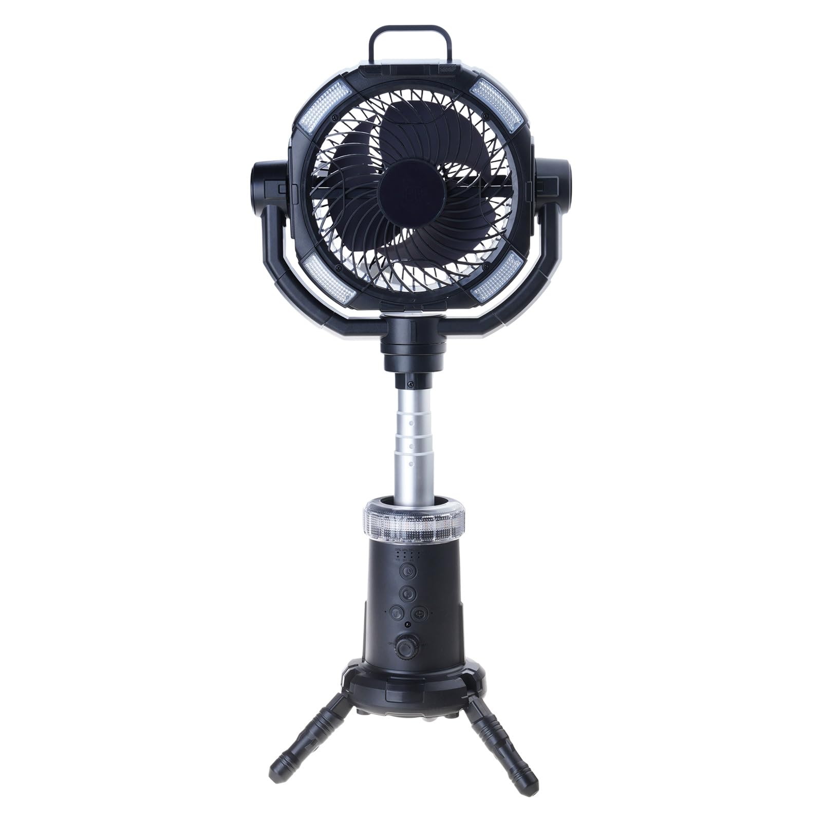CRFFZ Camping Floor Fan with Adjustable Height 20000mAh Battery Oscillating Remote Hook Mists Sprays Fan with LED Light Rechargeable Camping