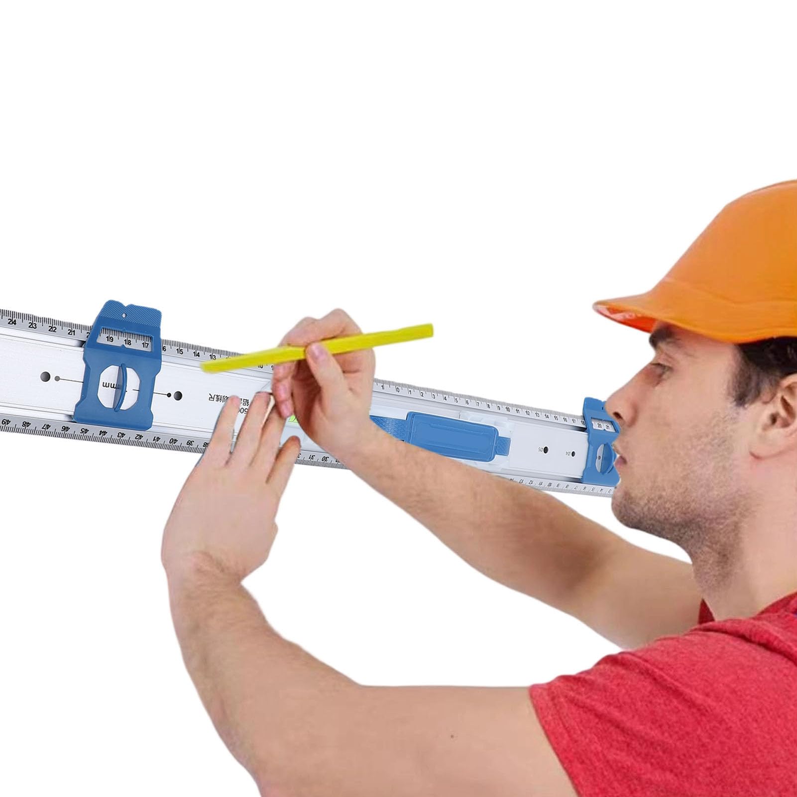 EMUKOEP Regla de Aleación de Aluminio con, Nivel de Burbuja de 50 Cm para