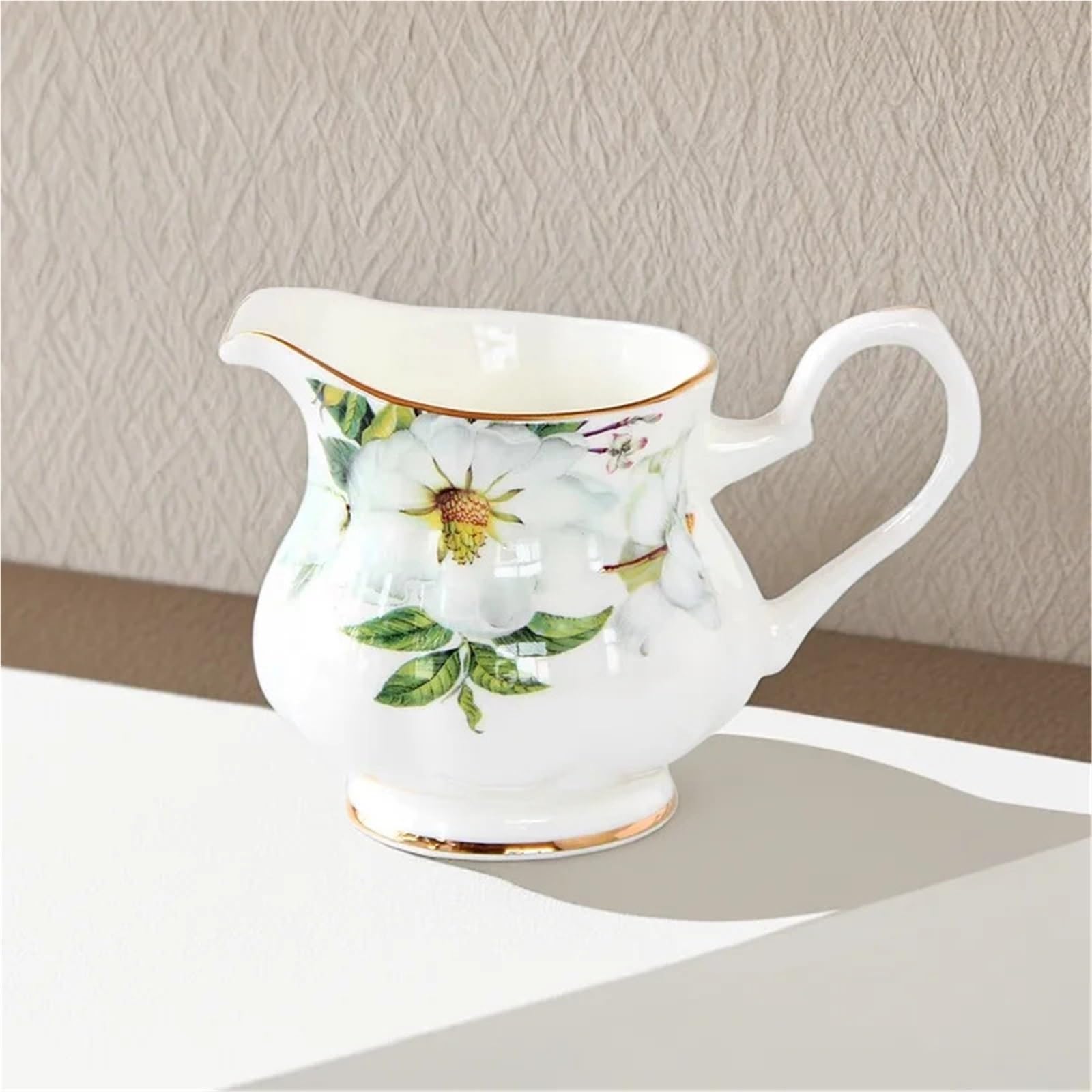 Tanque de leche de porcelana, accesorios de juego de té de la tarde, vasos, Latte Art, jarra, jarra de leche, 2 uds. Para café(Blue300ml)