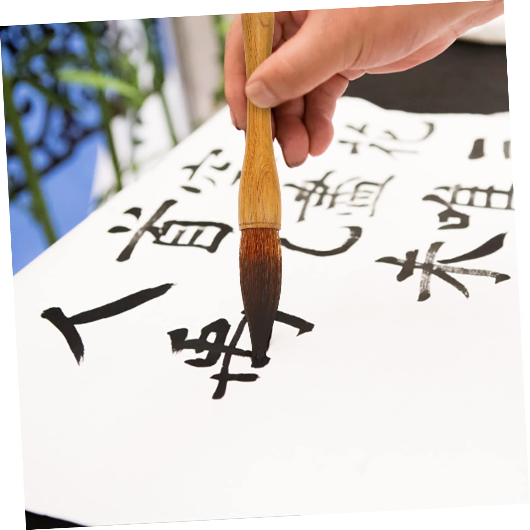 Veemoon Couplet Pen Calligraphy Ink Art Brush Painting Drawing Lettering Writing Couplets Tool Brown Wooden