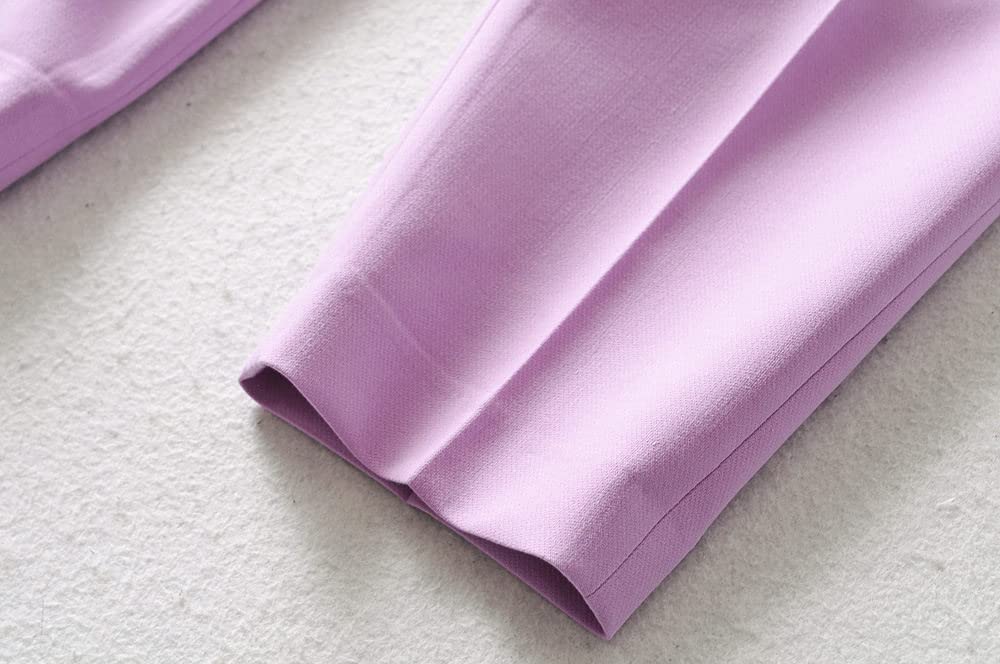 Pantalon Habillé Femme Taille Haute – NY&C, Violet, Taille 2, Poches, Neuf Sans étiquette