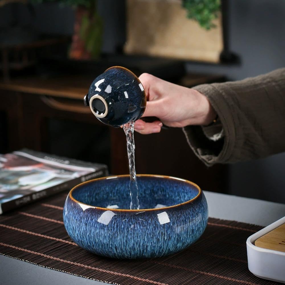 Amazon.co.jp: 陶器鉢 セラミック睡蓮鉢 蓮鉢 蓮 金魚 亀 水槽 鉢 水
