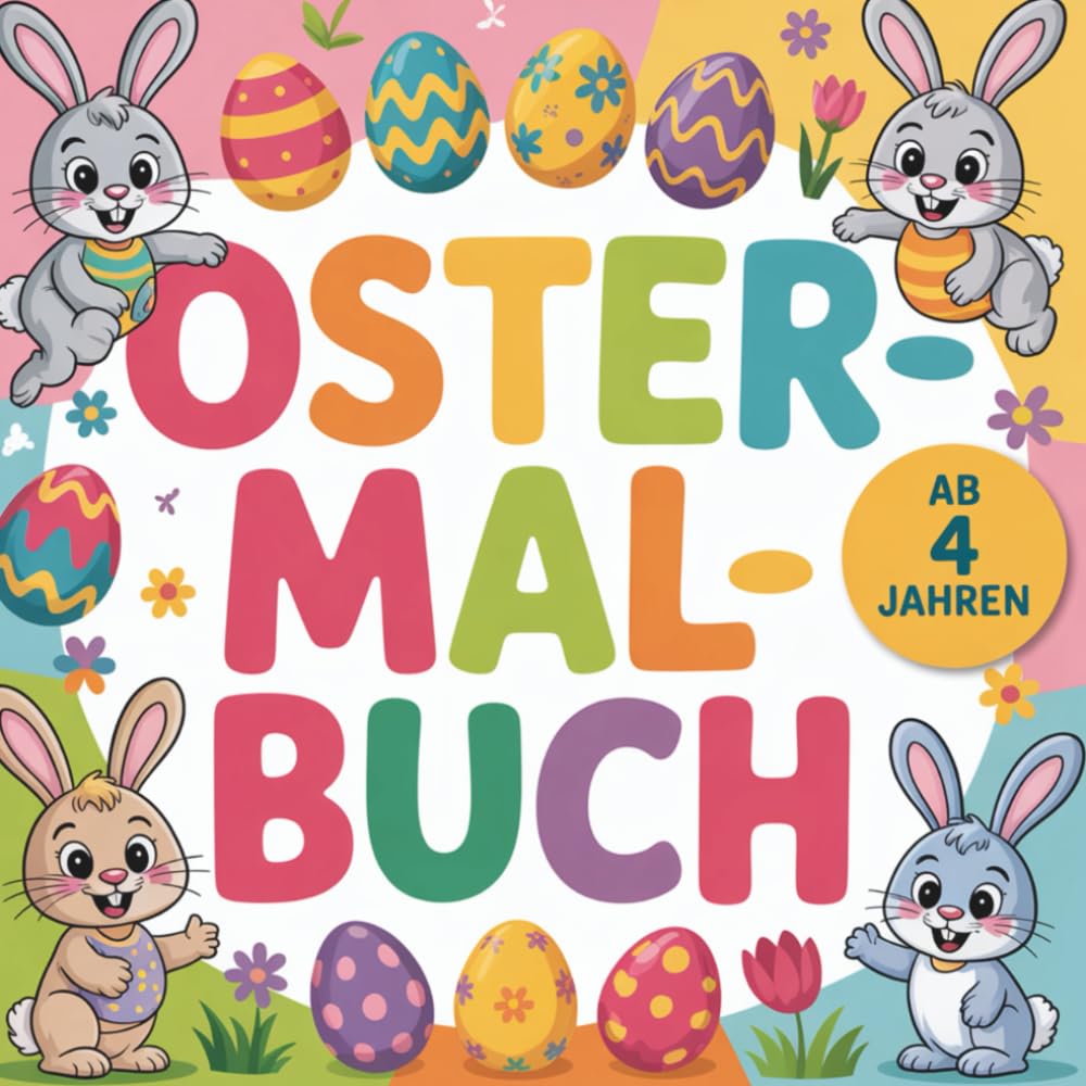 Mein liebstes Oster-Malbuch, für Künstler ab 4 Jahren, 30 Ausmalbilder zu Ostern